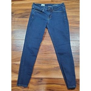 Women GAP dark Blue Denim Legging Jeans Sz 28/6a Stretch Skinny Jegging